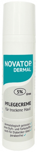 NOVATOP DERMAL Pflegecreme 5% Urea, 75 ml für normale bis trockene Haut