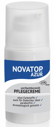 Pflegecreme 15% Urea mit Nachtkerzen�l, 30ml NOVATOP AZUR